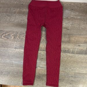 Free People Movement High-Rise Seamless Leggings | Burgundy Textured | XS